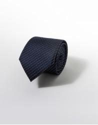 Patrick Hellmann Collection Navy Blue Tie 100% Silk thumbnail